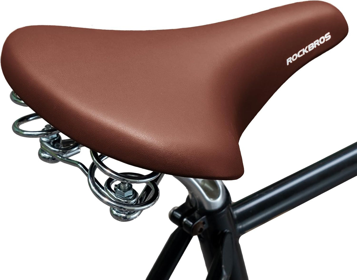 ROCKBROS Vintage Brown Bike Saddle