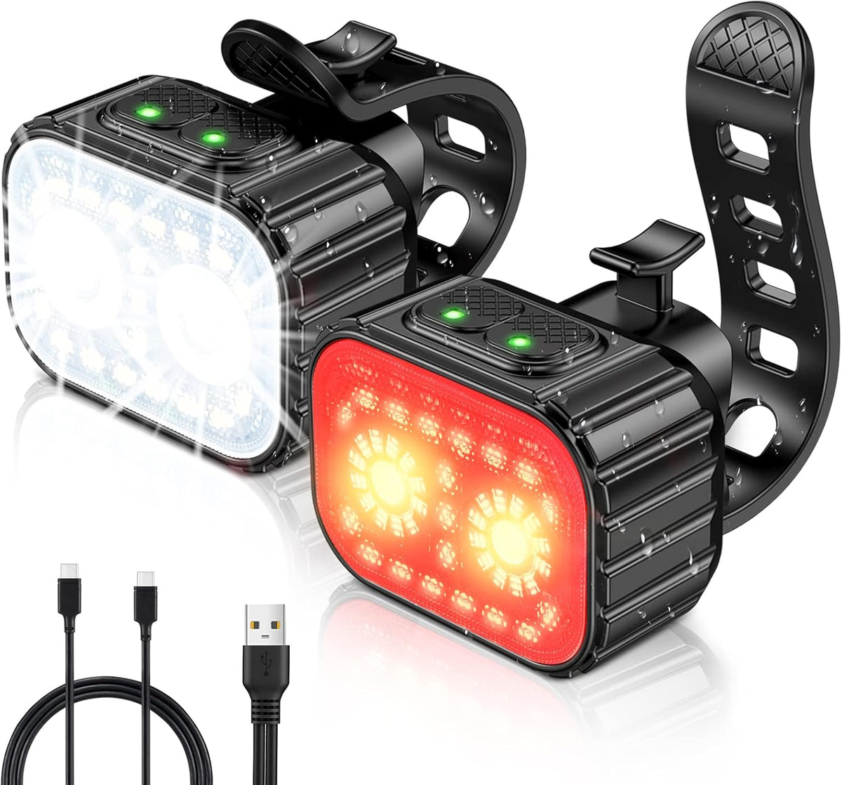 Cuvccn Rechargeable Bike Lights
