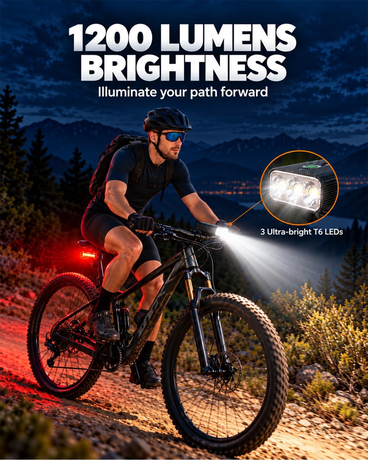 Lsan Bike Headlight and Taillight