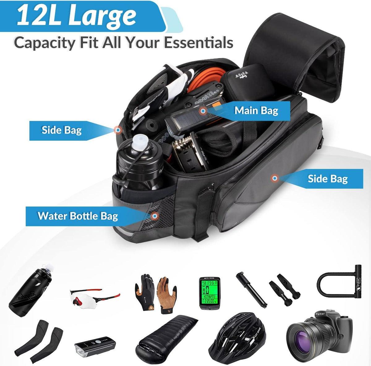 WOTOW Rear Bike Rack Bag
