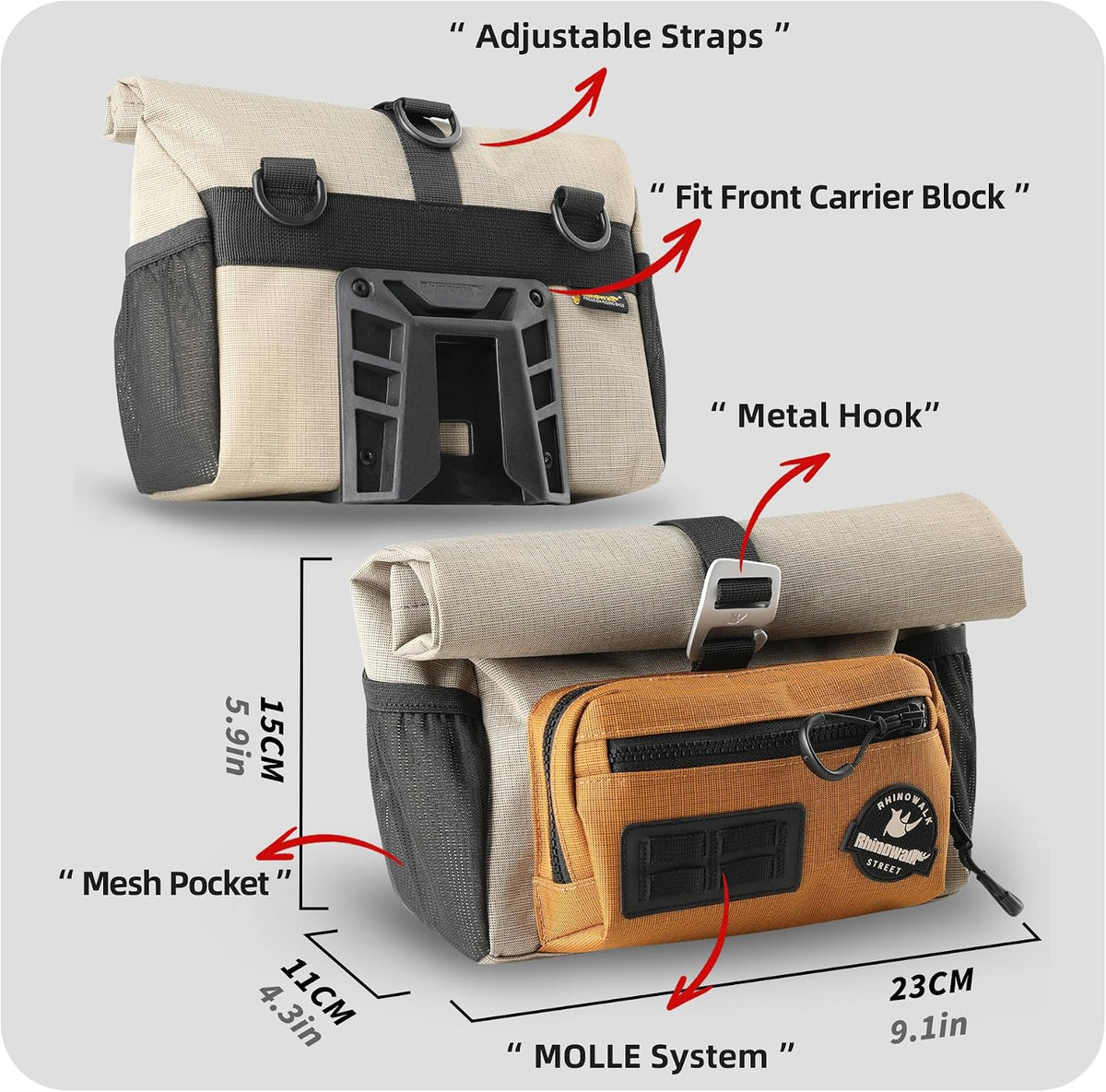 Rhinowalk Handlebar Bag